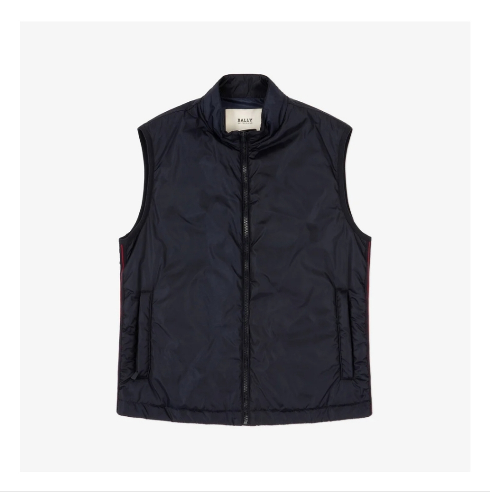 NWT MEN'S BALLY SIDE LOGO VEST, INK